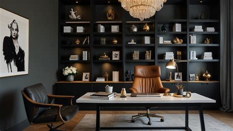 Modern home office furniture sets | Premium AI-generated image