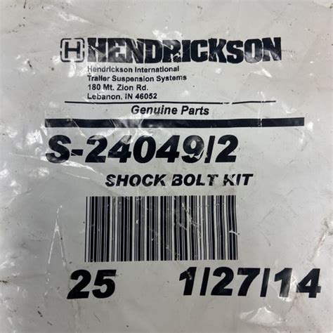 Hendrickson S 24049 2 Shock Bolt Kit PIF Parts