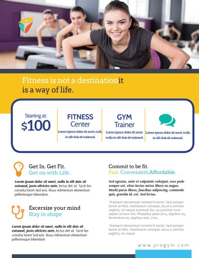 Personal Training Pricing Flyer Template Mycreativeshop