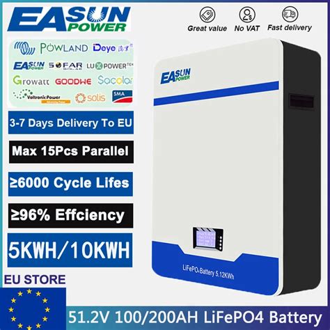 Akumulator EASUN Powerwall LiFePO4 Akumulator 48V 100AH 200AH 51 2V