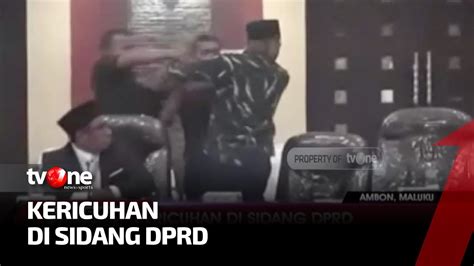 Dua Anggota DPRD Di Ambon Nyaris Adu Jotos Kabar Petang TvOne YouTube