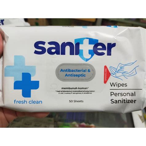 Jual Saniter Tissue Basah Anti Bacterial Antiseptic 50s Shopee