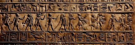 Premium AI Image | Hieroglyphics on a wall egyptian pyramids generative AI