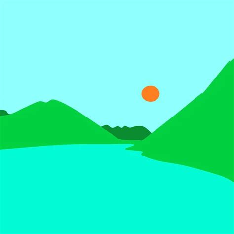 Paisajes sol Imágenes Vectoriales Gráfico Vectorial de Paisajes sol