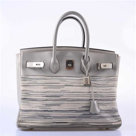 Herm S Birkin Gris Perle Box And Vibrato Leather Palladium Hardware