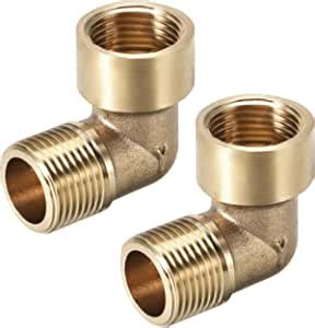 Uxcell Brass Pipe Fitting Degree Elbow Bsp Male X Bsp