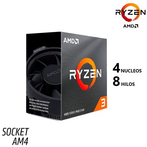 PROCESADOR AMD RYZEN 3 4100 100 100000510BOX 3 80 4 00GHz 4MB AM4