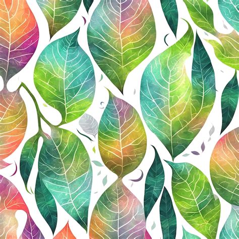 Premium AI Image | Colorful leaves background