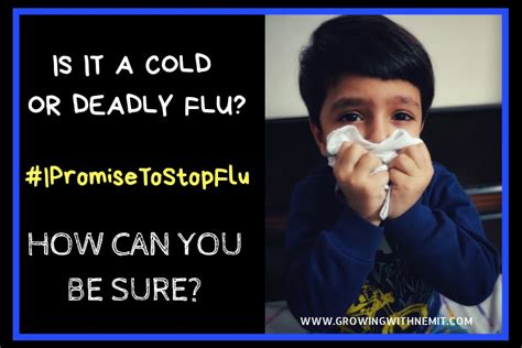 Is it a Cold or Deadly Flu? How can you be sure? #IPromiseToStopFlu