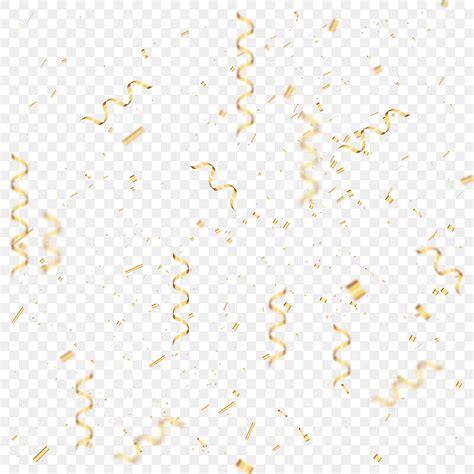 Realistic Confetti Vector Hd Images Confetti Realistic Light Golden