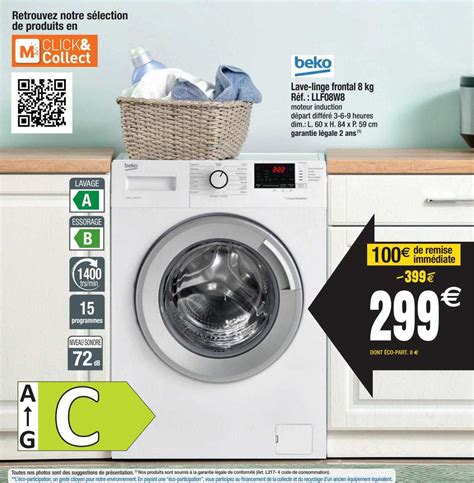 Promo Lave Linge Frontal Kg Beko Chez U Express Icatalogue Fr