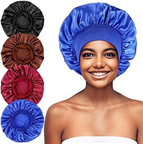 Amazon 2Pcs Satin Bonnet For Sleeping Silk Hair Wrap For Curly