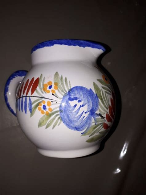 Pichet Pot A Lait En Faience Hb Quimper Cm Henriot Quimper Le