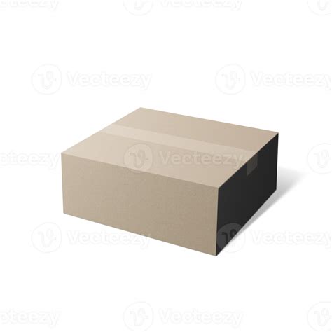 Delivery Cardboard Box Mockup Png