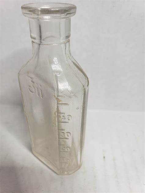 Vintage Clear Glass Owens Bottle 3ii 60 Cc Medicine Apothecary Ebay