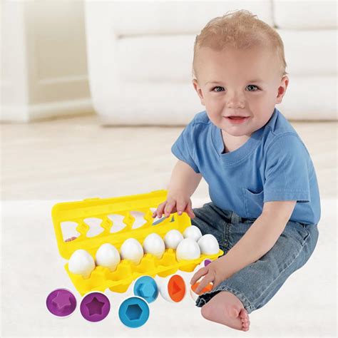 Buy Color And Shape Sorter Matching Egg Set Educational Learning Toy Kids