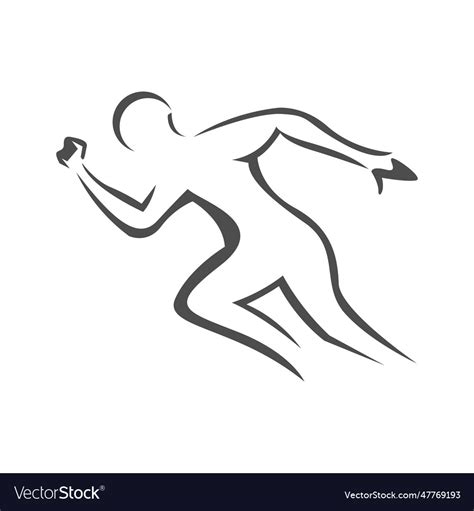 Run logo icon design Royalty Free Vector Image