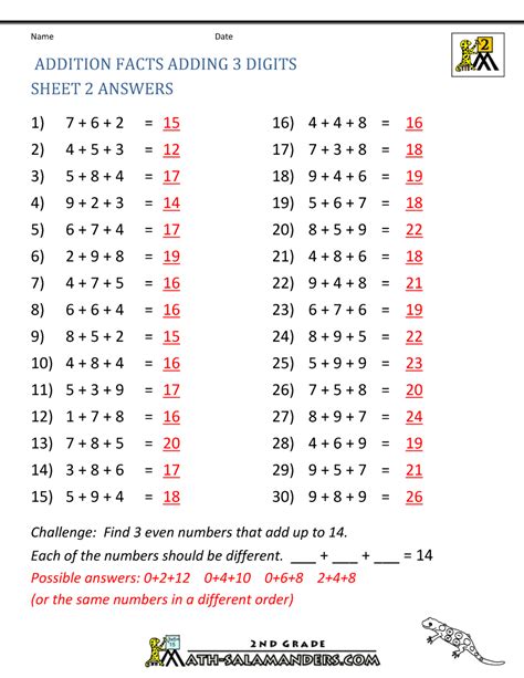 Easy Math Quiz With Answers Grade Math Worksheets