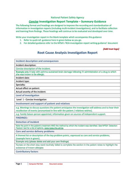 40 Effective Root Cause Analysis Templates Forms And Examples