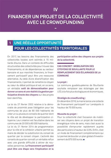 Guide Du Financement Participatif Pour Le Développement Des Territoires