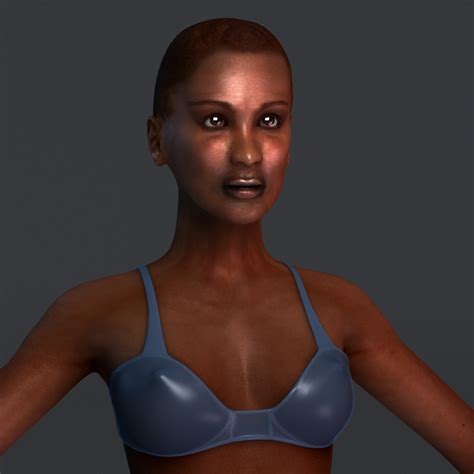 African Woman Rigged 3d Model 59 Fbx Obj Max Free3d