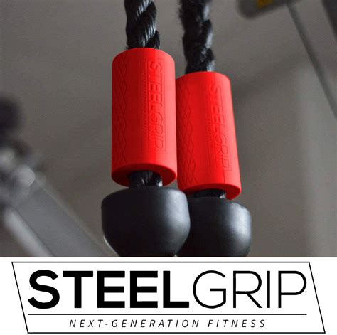 Steelgrip Thick Bar Grips for Dumbbell and Barbell, Thick Silicone Arm...