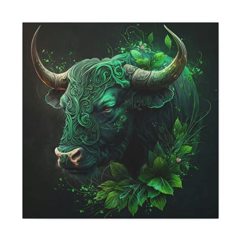 Taurus Bull Wall Art. Astrology Canvas - Etsy