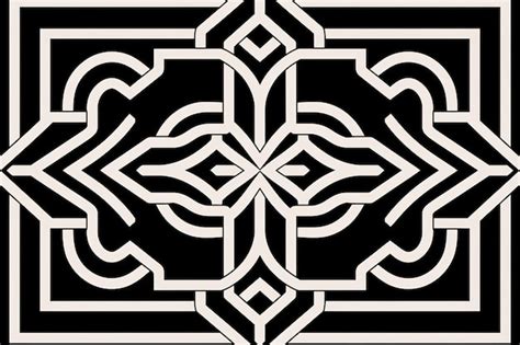 Premium AI Image | a black and white pattern with a cross on it