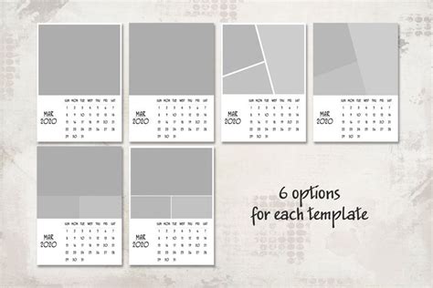 2020 Calendar Template 5" x 7"