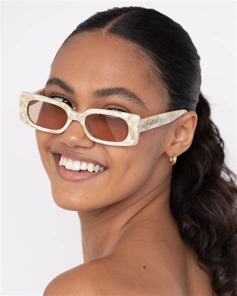 Lu—goldie Salomé Sunglasses In White Onyx Lu Goldie