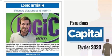 LOGIC Intérim dans le magazine Capital de février LOGIC Intérim