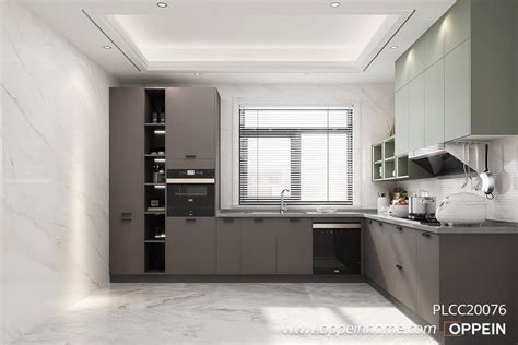 Modern L Shaped Kitchen Cabinet Melamine Oppein