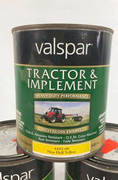 Cans Of Valspar High Gloss Enamel Paint Tractor And Implement New