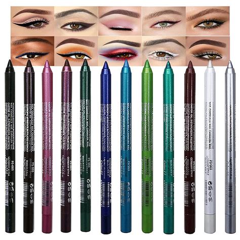 Amazon Evpct Juego De 12 Colores Mate Delineador De Ojos Azul