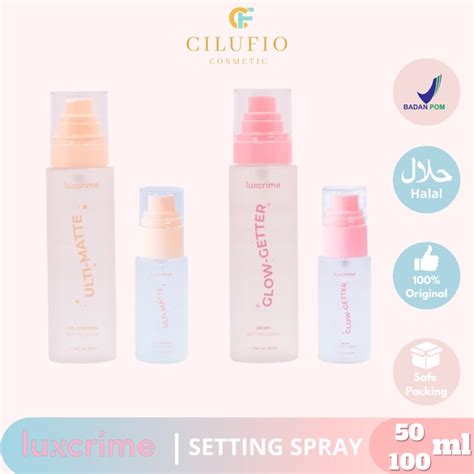 Jual Luxcrime Ulti Matte Oil Control Setting Spray Glow Getter Dewy