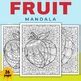 Printable Fruit Mandala Coloring Pages Sheets - fun Fruit Activities