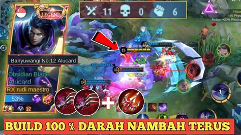 Build Alucard Darah Nambah Terus Item Alucard Tersakit Mobile