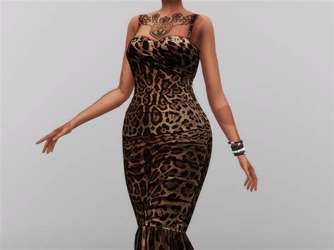 Rusty Sims Leopard Print Mid Dress By Love 4 Cc Finds