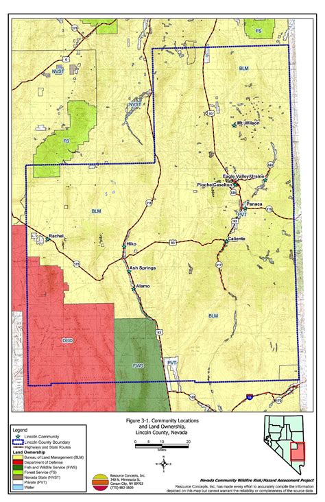 3 0 Description Of The County Lincoln County Fire Plan Nevada Community Wildfire Risk