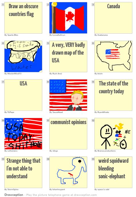 Draw an obscure countries flag - Drawception