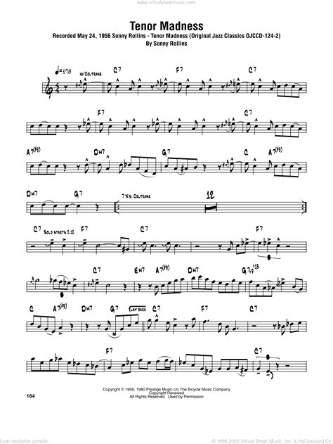 Tenor Saxophone Sheet Music at feliciampaceo blog