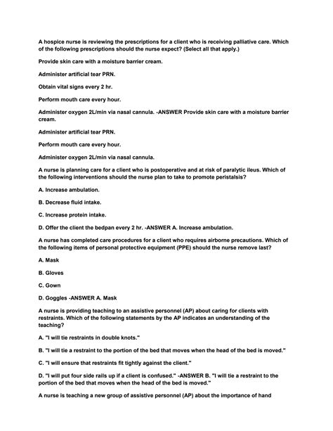 SOLUTION Fundamentals Nursing Final Test Bank 2023 Studypool