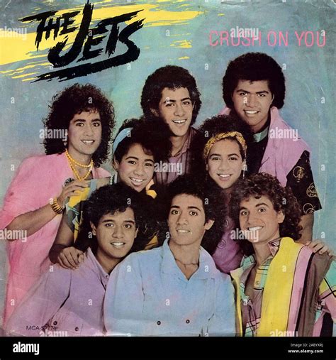 The Jets - Crush On You - Vintage vinyl album cover Stock Photo - Alamy