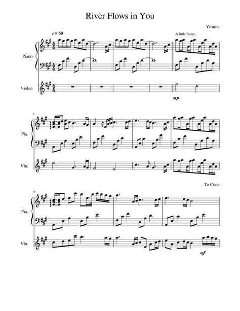 Download And Print In Pdf Or Midi Free Sheet Music For River Flows In You By Yiruma Arranged By