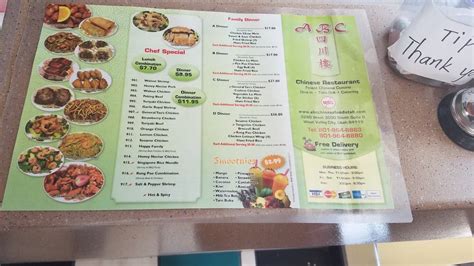 Carta De Abc Chinese Restaurant West Valley City