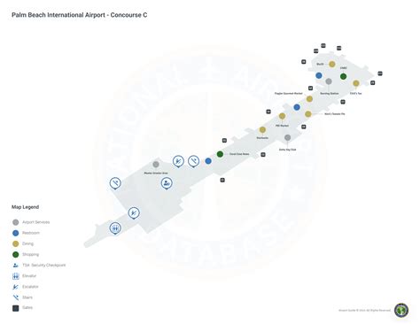Palm Beach Airport PBI Terminal Maps Airport Guide