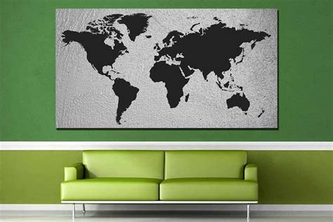 World Map Canvas World Map Print Map Wall Art Nursery Map | Etsy