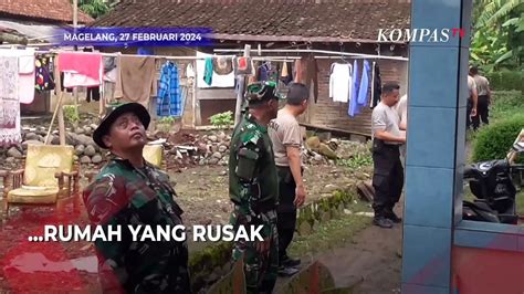 Angin Puting Beliung Melanda Magelang Atap Rumah Warga Runtuh Video