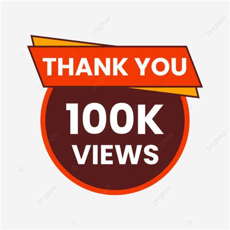 Thank You 100k Views Celebration Banner One Lakh Views 100k Plus