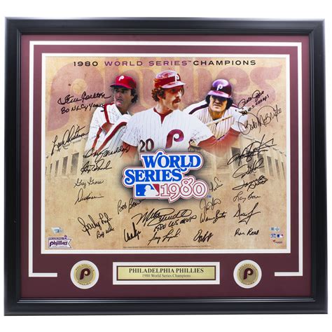 1980 Phillies 16x20 Custom Framed Photo Display Team Signed 24 Mike